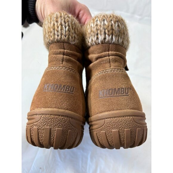 Khombu Laura All Weather Ankle Booties Chestnut Suede Womens Size 7 - Picture 10 of 12
